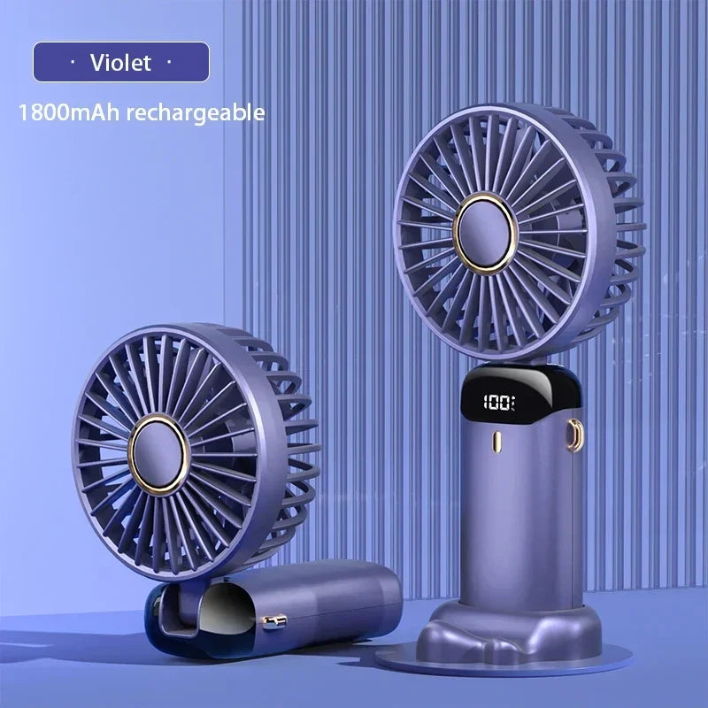 Lunaltra BreezeStand™ Mini Fan with Phone Stand Blue