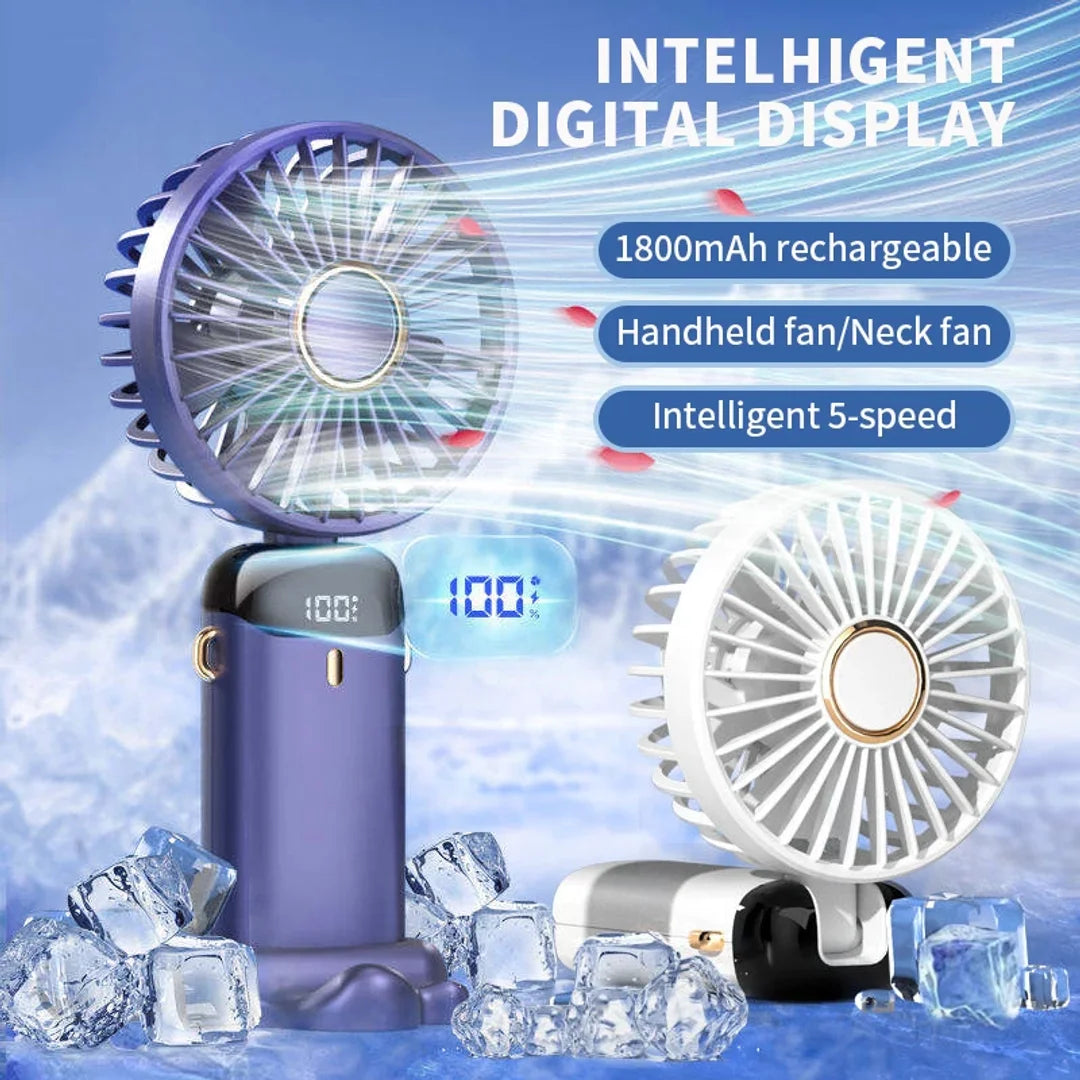 Lunaltra BreezeStand™ Mini Fan with Phone Stand Blue