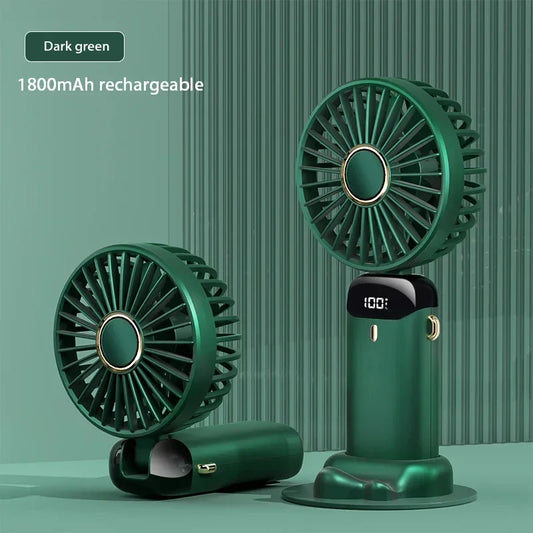 Lunaltra BreezeStand™ Mini Fan with Phone Stand Green