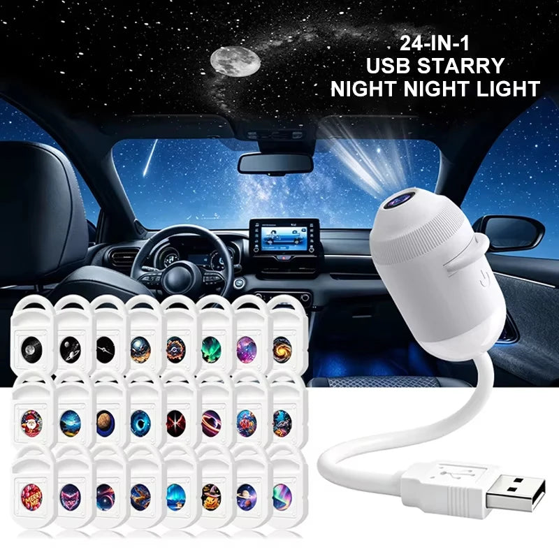 5D Galaxy Projector -24Pcs Film