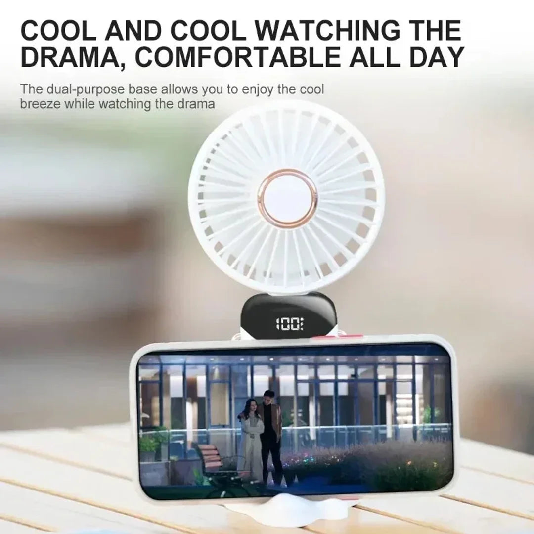 Lunaltra BreezeStand™ Mini Fan with Phone Stand