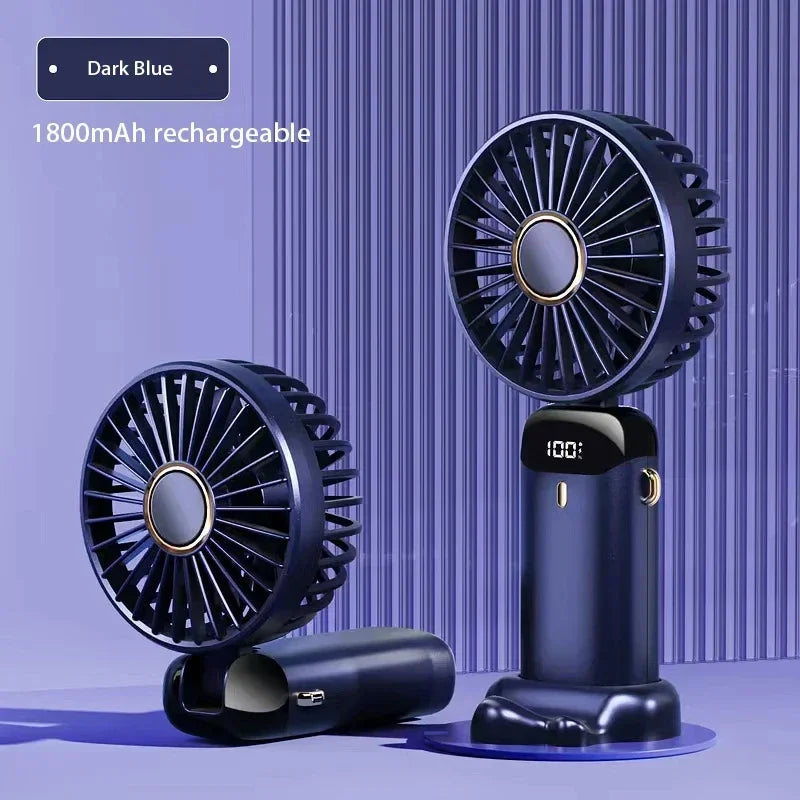 Lunaltra BreezeStand™ Mini Fan with Phone Stand Blue