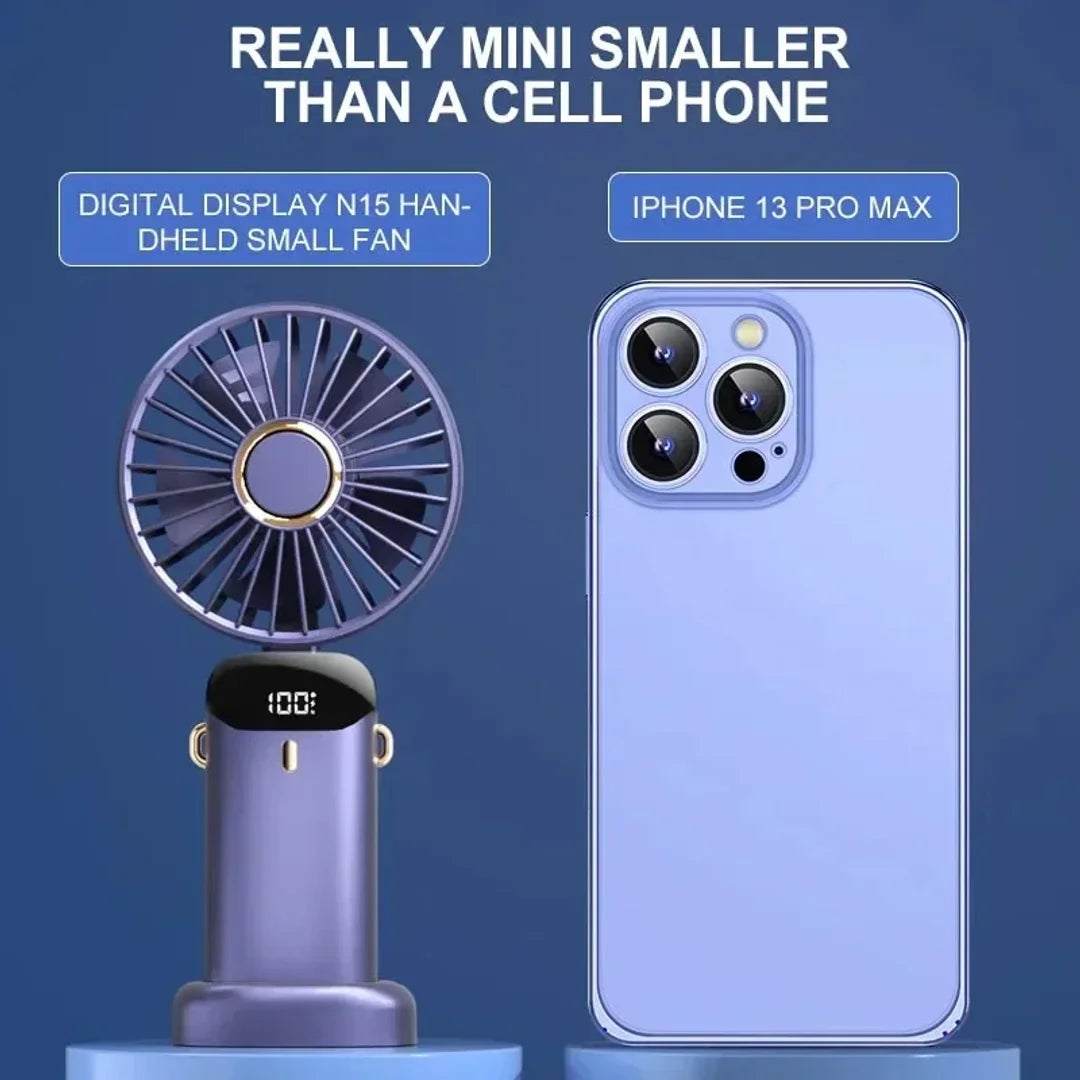 Lunaltra BreezeStand™ Mini Fan with Phone Stand Blue