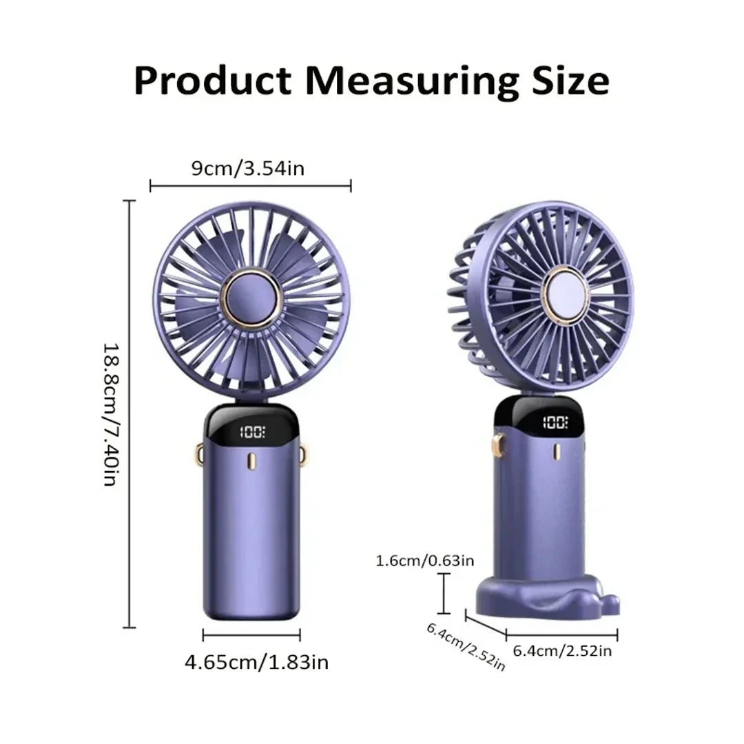 Lunaltra BreezeStand™ Mini Fan with Phone Stand Blue